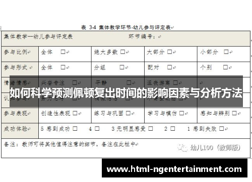 如何科学预测佩顿复出时间的影响因素与分析方法