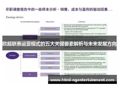 欧超联赛运营模式的五大关键要素解析与未来发展方向 欧超联赛运营模式的五大关键要素解析与未来发展方向